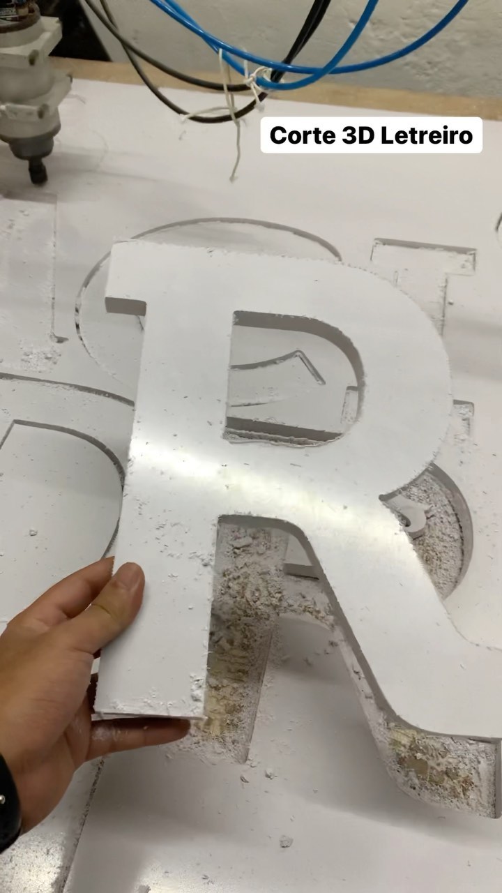 Corte de Letras em PVC expandido para Fachada! #toplevel #gr